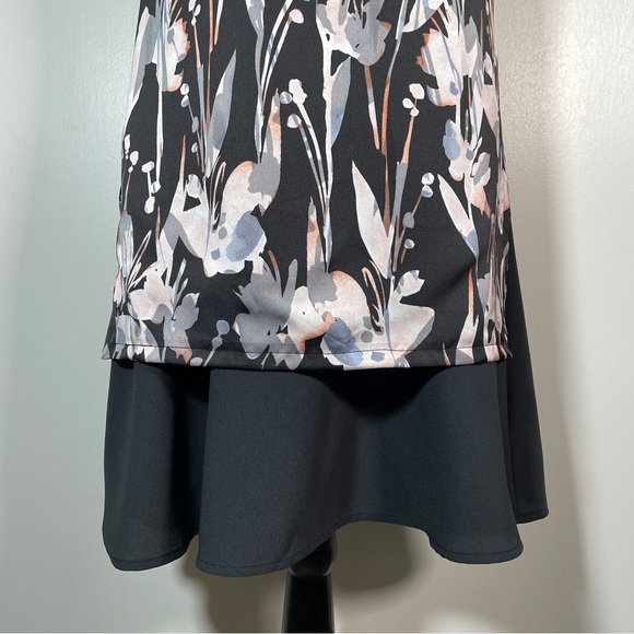 The Limited Pink Floral Crew Neck Underlay Tank Shift Sleeveless Dress 2 - Picture 6 of 10